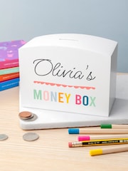 Personalised Colourful Money Box by Treat Republic - Image 1 of 4