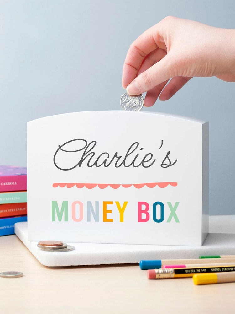 Personalised Colourful Money Box by Treat Republic - Image 2 of 4