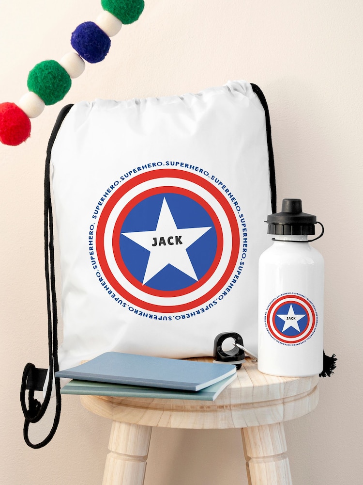Personalised Kid's Superhero Sports Set by Treat Republic - Image 1 of 5