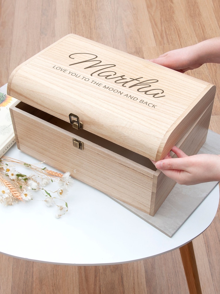 Personalised Kids Special Message Keepsake Chest by Treat Republic - Image 2 of 4