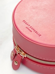 Treat Republic Personalised Pink Coral Round Jewellery Case - Image 4 of 5