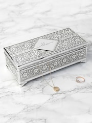 Treat Republic Silver Tone Personalised Trinket Box - Image 1 of 4