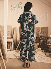 Cath Kidston Green Birds 100% Cotton Button Through Short Sleeve Pyjamas - Image 2 of 5
