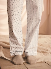 Blue Print Mix - بيجاما من القطن 100% مزودة بأزرار كاملة من Cath Kidston - صورة 5 من 10