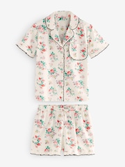 Cath Kidston Ecru Icon Bunches 100% Cotton Short Button Up Pyjamas - Image 6 of 10