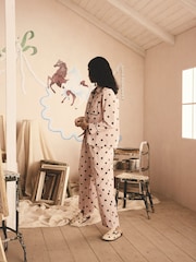 Cath Kidston Pink Spot Button Through Pyjamas - Image 3 of 5