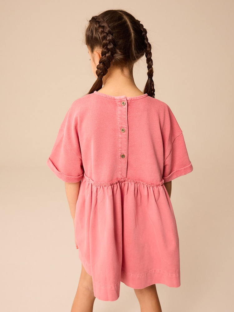 Pink Fabric Mix T-Shirt Dress (3-16yrs) - Image 3 of 9