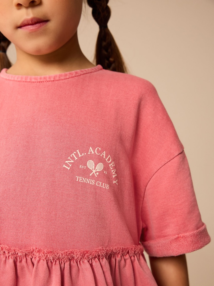 Pink Fabric Mix T-Shirt Dress (3-16yrs) - Image 4 of 9