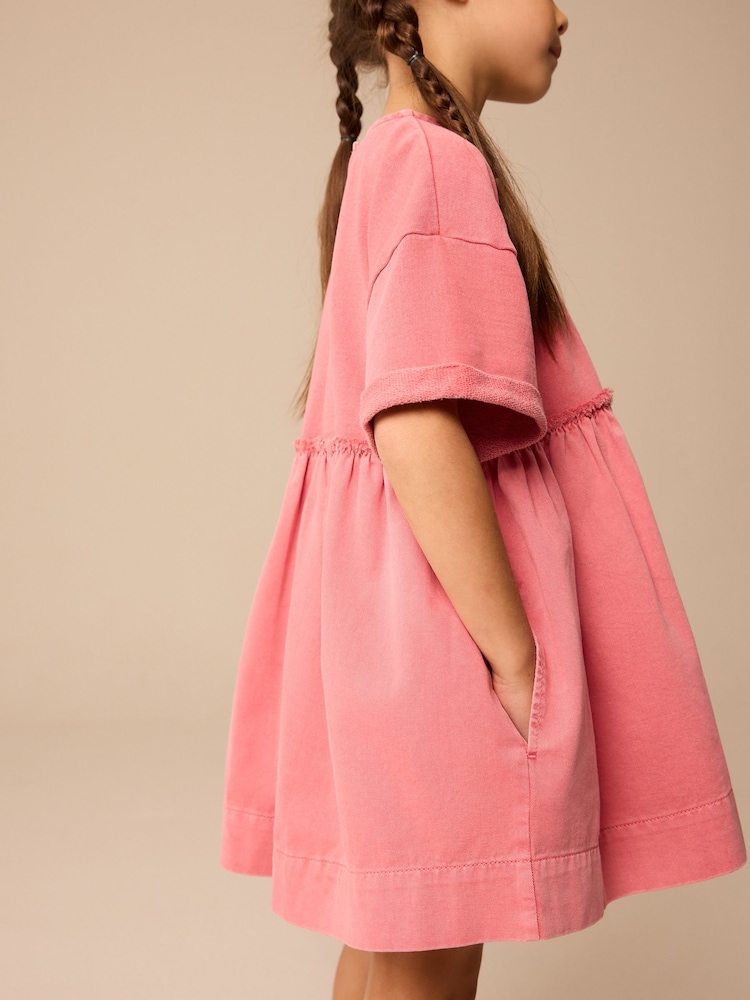 Pink Fabric Mix T-Shirt Dress (3-16yrs) - Image 5 of 9