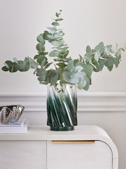 Green Ombré Glass Hurricane Candle Holder - Image 4 of 6