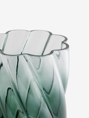 Green Ombré Glass Hurricane Candle Holder - Image 6 of 6