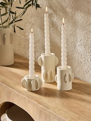 Natural Ceramic Scandi Disk Tea Light Holders - Image 3 of 10