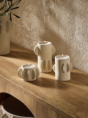 Natural Ceramic Scandi Disk Tea Light Holders - Image 6 of 10