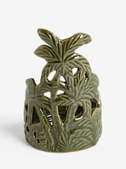 Green Ceramic Palm Tree Tea Light Holder - Image 3 of 4