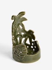 Green Ceramic Palm Tree Tea Light Holder - Image 4 of 4