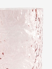 Pink Textured Glass Hurricane Candle Holder - Image 5 of 5