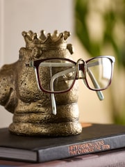 Bronze Gold Hippo Head Glasses Holder - Image 3 of 5