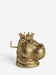 Bronze Gold Hippo Head Glasses Holder - Image 4 of 5