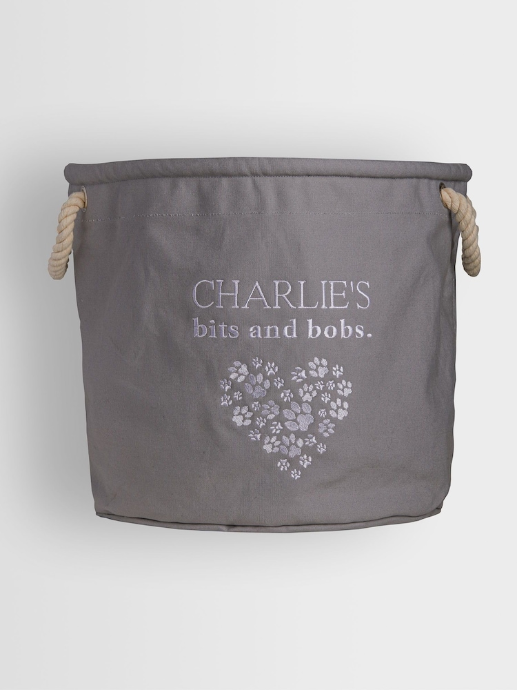 Personalised Doggy Heart Toy Storage Tub by RUFF - Image 1 of 3