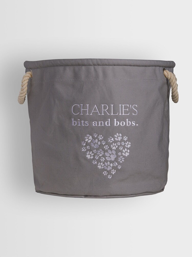 Personalised Doggy Heart Toy Storage Tub by RUFF - Image 1 of 3 Personalised Doggy Heart Toy Storage Tub by RUFF - Image 1 of 3