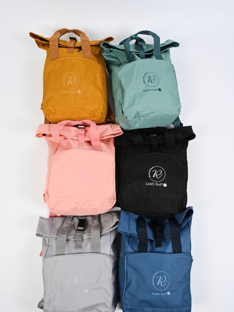 Personalised Luxury Roll Top Backpack by RUFF - Image 5 of 5
