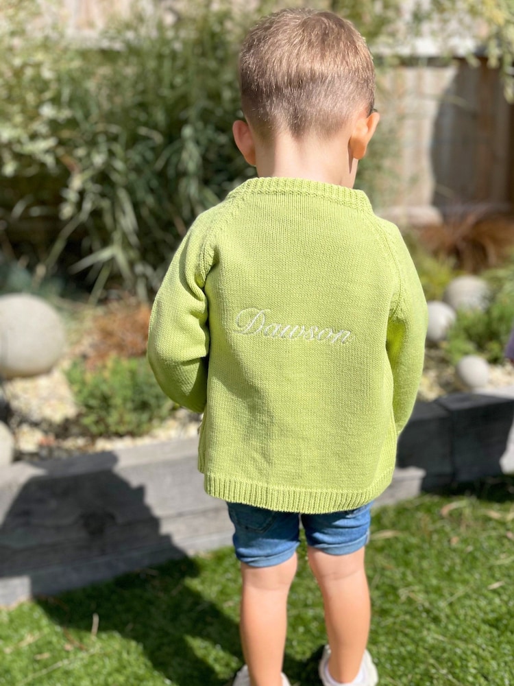 Kids Personalised Knitwear Cardigan by Ruff Cubs Kidswear - Image 1 of 5