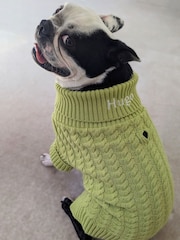 Personalised 100% Cotton Classic Knitted Roll Neck Jumper by RUFF - Image 1 of 5