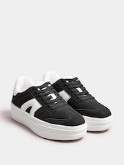Yours Curve Black Wide Fit Retro Platform Trainers - Image 2 of 5