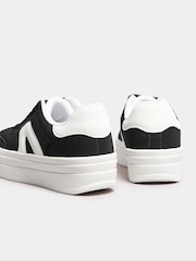 Yours Curve Black Wide Fit Retro Platform Trainers - Image 4 of 5