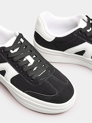 Yours Curve Black Wide Fit Retro Platform Trainers - Image 5 of 5