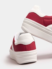 Yours Curve Red Wide Fit Retro Platform Trainers - Image 4 of 5