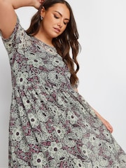 Yours Curve Black Mesh Throw On Dress - Image 4 of 5