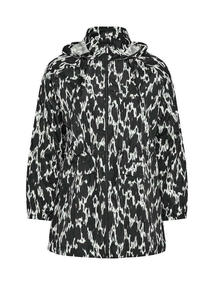 Yours Curve Black Lightweight Parka - Image 5 of 5
