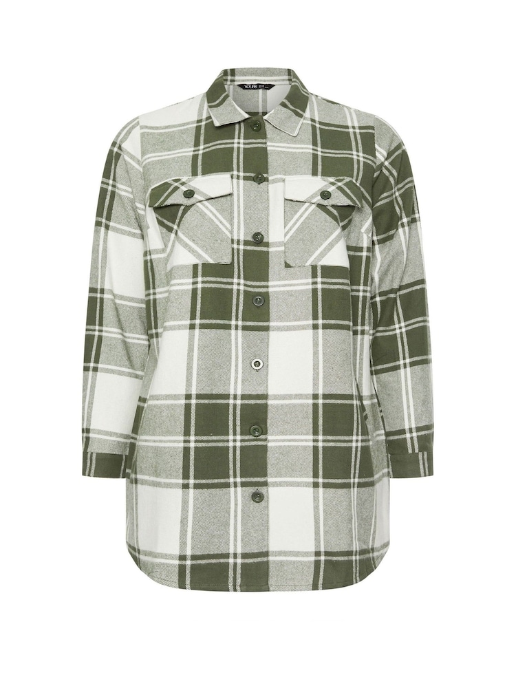 Sobrecamisa de algodón 100 % a cuadros de Yours Curve - Imagen 5 de 5 Sobrecamisa de algodón 100 % a cuadros de Yours Curve - Imagen 5 de 5