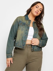 Yours Curve Blue Classic Denim 100% Cotton Jacket - Image 1 of 5