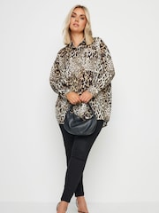 Yours Curve Natural All-Over Print Shirt - Image 1 of 7