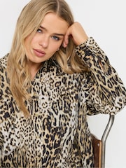 Yours Curve Natural All-Over Print Shirt - Image 6 of 7