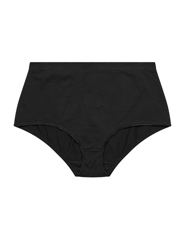 Yours Curve Black Full Briefs 5 Pack - Image 8 of 8