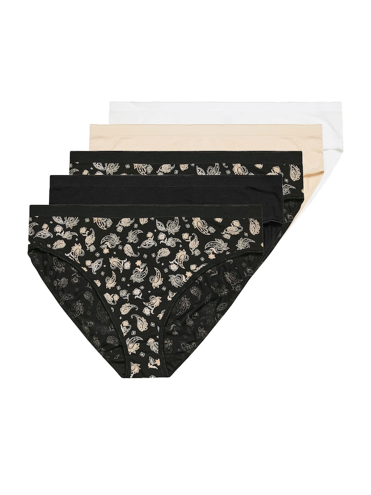 Pack de 5 braguitas de pernera alta de Yours Curve - Imagen 1 de 8