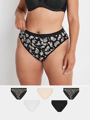 Pack de 5 braguitas de pernera alta de Yours Curve - Imagen 8 de 8