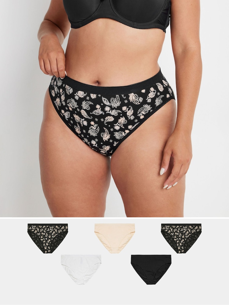 Pack de 5 braguitas de pernera alta de Yours Curve - Imagen 8 de 8
