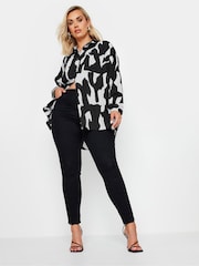 Yours Curve Black Oversized Shirt - Image 3 of 5
