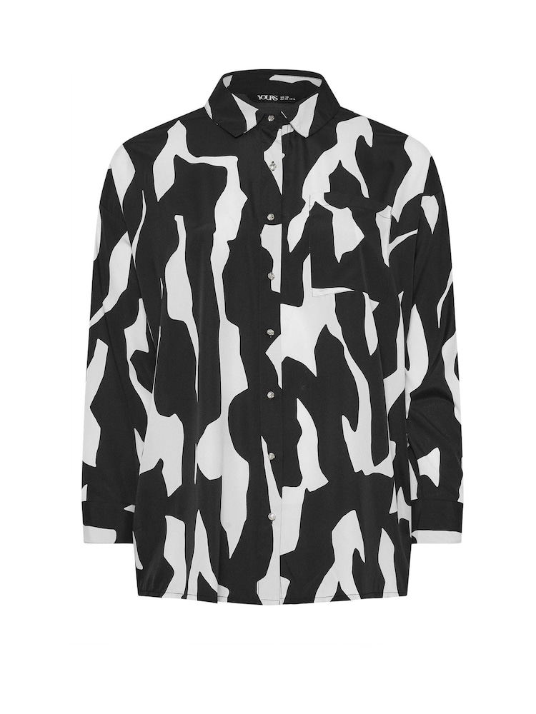 Yours Curve Black Oversized Shirt - Image 5 of 5