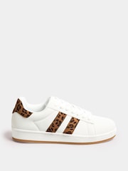Yours Curve White Wide Fit Padded Skate Trainers - Image 3 of 5