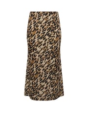Yours Curve Brown Limited Collection Leopard Print Maxi Skirt - Image 5 of 7