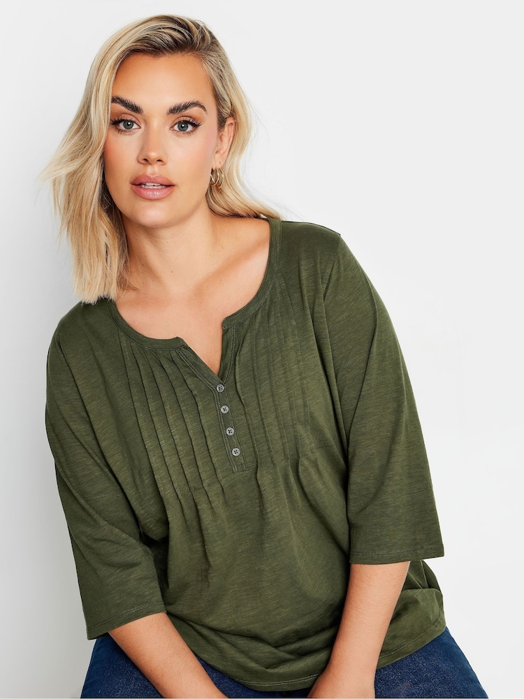 Yours Curve Preplet Henleys 100% bombaž Top - Slika 1 iz 5 Yours Curve Preplet Henleys 100% bombaž Top - Slika 1 iz 5