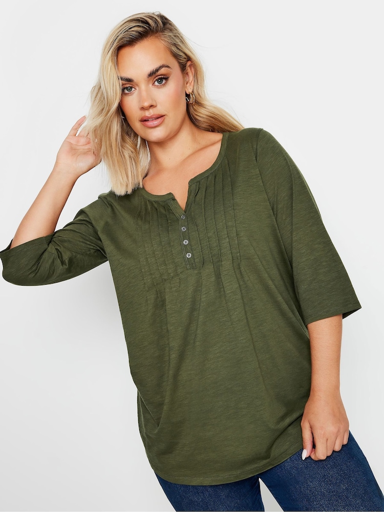 Yours Curve Preplet Henleys 100% bombaž Top - Slika 2 iz 5 Yours Curve Preplet Henleys 100% bombaž Top - Slika 2 iz 5