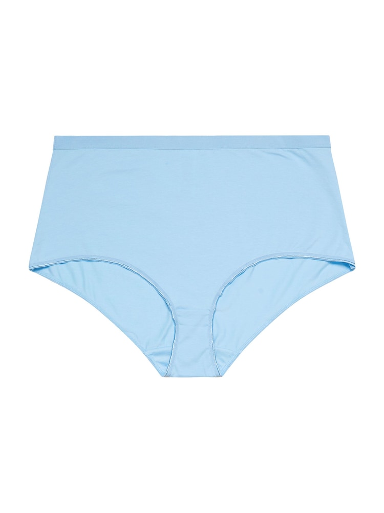 Yours Curve Blue Full Briefs 5 Pack - Image 2 of 3