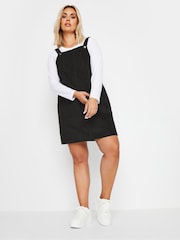 Yours Curve Black Corduroy Pinafore 100% Cotton Dress - Image 2 of 5