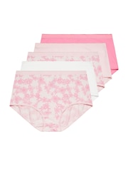 Yours Curve Pink Full Briefs 5 Pack - Image 5 of 8